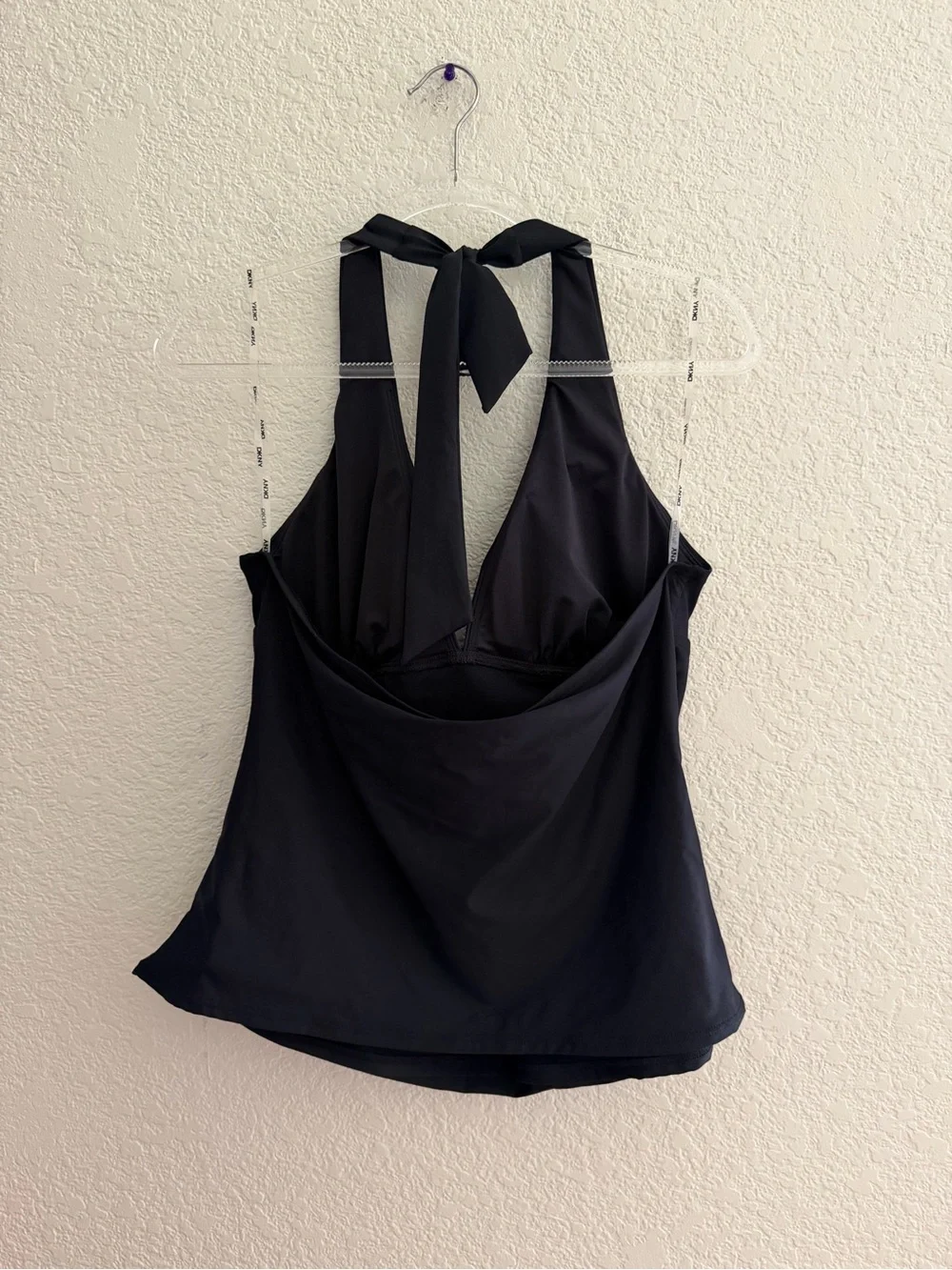DKNY Halter V-Neck Tankini Top - Picture 6 of 6